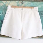Guess NEW  Cream + Silver Tweed Shorts SZ L Photo 0