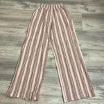 Rewind Linen Brown, Pink & White Striped Elastic Waist Pull On Pants Size XS Photo 1