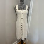 Madewell Texture & Thread Women’s Sz:S Button Front Tank Dress White/cream. Photo 5