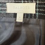 Talbots  Plaid Mini Skirt Womens Size 8 Black Gray Wool‎ Blend Photo 2