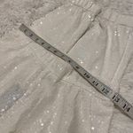 Bebe NEW  Sequin Joggers in White Extra Small Photo 2