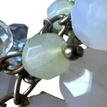 EXPRESS Statement Necklace White Clear Pale Yellow Bauble Beads with Gold Accents Photo 4