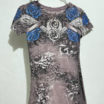 Sinful  Women's Top with Blue and Gray Design Photo 0