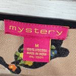 Mystery Mexican Print Smocked Top Bell Sleeve Tunic Shirt Tan‎ Multi Medium Tan Photo 10