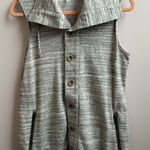 Matilda Jane  Out the Door Vest Heathered Green Button Up Zip Pockets Size S Photo 0