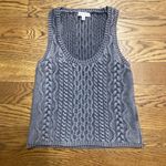 Miou Muse cable knit tank. Size Small Gray Photo 7
