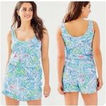 Lilly Pulitzer  Analee Ruffle Skirt Romper in What a Lovely Place Blue Photo 1