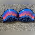 Xhilaration  strapless with add on strap black with sparkles bikini swimsuit top Photo 7