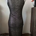 Stunning Strapless Black Glitter Dress Size M Photo 6