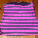 DKNY  Vibrant Pink and Gray Strapless Striped Bikini Top Photo 1