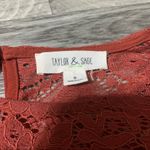 Taylor & Sage Orange Lace Long Sleeve Dress; Small Women’s Pit Photo 2