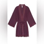 Victoria's Secret  lightweight heavenly robe with lace trim purple size M/L Photo 9