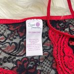 secret treasures  black/red lace baby doll sz 2X Photo 2