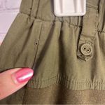 Ulla Johnson  olive green designer mixed media shorts retro chic button accent Photo 6