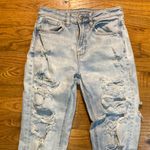 American Eagle  HIGHLY Distressed Light Blue Women's JR SIZE 0 Jeans Photo 1