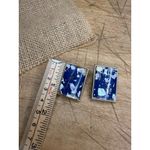 Vintage Blue & Silver Mother Of Pearl Inlay Clip Photo 3