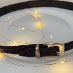 The Limited Vintage  Dark Brown Braided Belt with Gold Buckle Photo 2