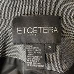 Etcetera  NWT Black / Dark Gray Regent Blazer Zipper Detail Women's Size 2 / XS Photo 6