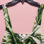 Panama Jack  Jungle Leaf Linen Blend Crop Top Button Front Women. Size M Photo 1