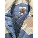 Vintage Bombshell For Girls Jacket Blue/White Zip Up Size XL Quilt Lined Pockets Blue Photo 4