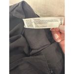 Eileen Fisher  Pants Womens Large Black Classic Business Cropped Wide Leg Pockets Photo 5