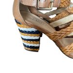 Schutz  Alycia Leather Block Heel Brown Tan Sandals Heels size 8.5 Photo 1