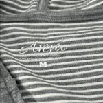 Aerie Gray and White Striped Hooded Vest Photo 1