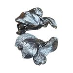 New Mid Century Lisner Silver Tone Clip On Earrings Designer Costume Jewelry Photo 3