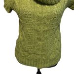 Twenty One  Green Cowl Neck Sweater Short Sleeve Cable Knit Photo 2