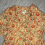 John robshaw for lucky floral pattern cotton tassel dress cottagecore long sleev Orange Photo 2