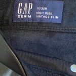 Gap  Black Faux Leather High Rise Vintage Slim Pants Photo 10