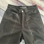 Vintage Whittall & Shon Black Snakeskin Pattern PVC Pants Size 4 Photo 2