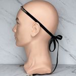Black Velvet Ribbon Rhinestone Tie Headband Hairband Photo 1