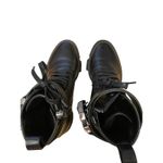 Givenchy NEW Terra 4G Buckle Combat Boot Women Size 10B Lug Sole Black Leather Photo 6