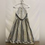 J.Crew Sylvan Halter Dress Backless Striped Ruffles Linen/Cotton Size 14 Photo 5