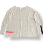 Lisa Todd In Line Crewneck Sweater Size Medium Modern, Business, Casual White Photo 0