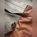‎Nicole Miller Foldover Crossbody Bag Cognac Brown Brown Photo 1