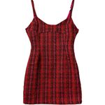 Endless Rose NWT Anthro Red / Pink Boucle Wool Blend Tweed Bustier Mini Dress S Photo 5