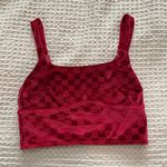 Colsie Red Velvet Checkered Bralette Size XS Photo 0