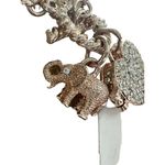 New York & Co. New York Co Rose Gold Chain Necklace Pave Heart Locket Elephant Toggle NWT Photo 2