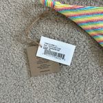 Free People NWT  Toast Swim Banded Waist Bikini Bottom Ribbed Rainbow Striped XL Photo 2