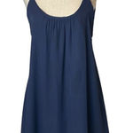 Donna Mizani Navy Blue Crepe Sleeveless Scoop Neckline A Line Low Back Dress S Photo 0