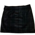 J.Crew Black and Dark Green plaid skirt decorative buttons and side zipper closure 🔥 Photo 2