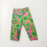 Lilly Pulitzer Hot Pink & Green Floral Hibiscus Wide Leg Cropped Pants 8 Photo 2