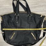 Vince Camuto Black Shoulder Bag with Gold Accents Photo 7
