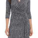 Karen Kane  Monochrome Patterned Dress Photo 0