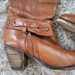 BX by Bronx Emma Knee High Camel Brown Leather Heeled Boots Size 6 1/2 Photo 1