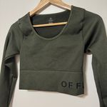 Aerie OFFLINE By  Sidewalk Seamless Long Sleeve Cropped Ribbed Top Size Medium Photo 2