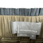 Anthropologie  Faux Leather Olive Green Pleated Mini Skirt Women XS Indie Preppy Photo 1
