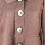 Avenue  Brown Trench Coat with Large Buttons Photo 3